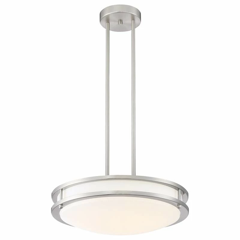 Solero 16" Wide Brushed Nickel LED Pendant Light 6 Solero 16" Wide Brushed Nickel LED Pendant Light - Image 4