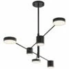 Sonneman Counterpoint™ 45"W Satin Black 6-Light LED Pendant -Lighting Sales Shop sonneman counterpoint trade 45 inchw satin black 6 light led pendant 54a27