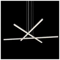 Sonneman Stix 39 1/2"W Satin Aluminum 3-Light LED Pendant