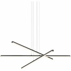 Sonneman Stix 39 1/2"W Satin Black 3-Arm LED Pendant Light -Lighting Sales Shop sonneman stix 39 and one half inchw satin black 3 arm led pendant light 3g138