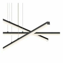 Sonneman Stix 39 1/2"W Satin Black 3-Arm LED Pendant Light -Lighting Sales Shop sonneman stix 39 and one half inchw satin black 3 arm led pendant light 3g138views1