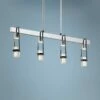 ELAN Sorno 32"W Polished Nickel LED Kitchen Island Light Pendant