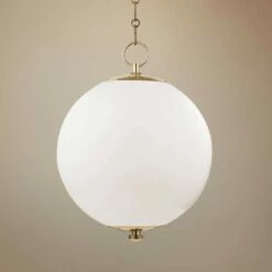Sphere No.1 16" Wide Aged Brass Pendant Light
