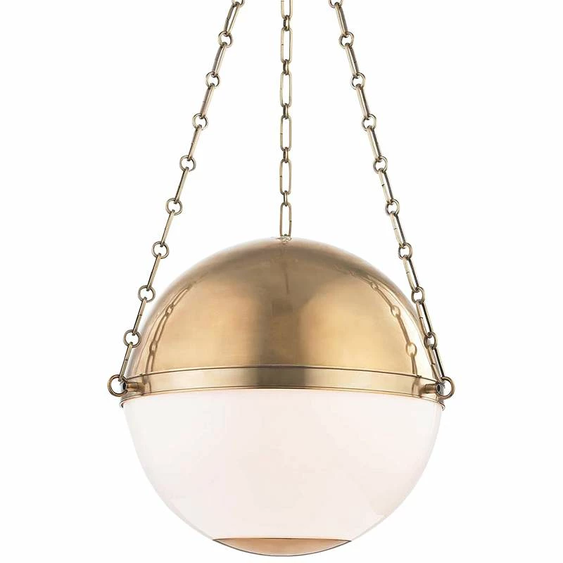 Sphere No.2 20 1/2" Wide Aged Brass Pendant Light 4 Sphere No.2 20 1/2" Wide Aged Brass Pendant Light - Image 2