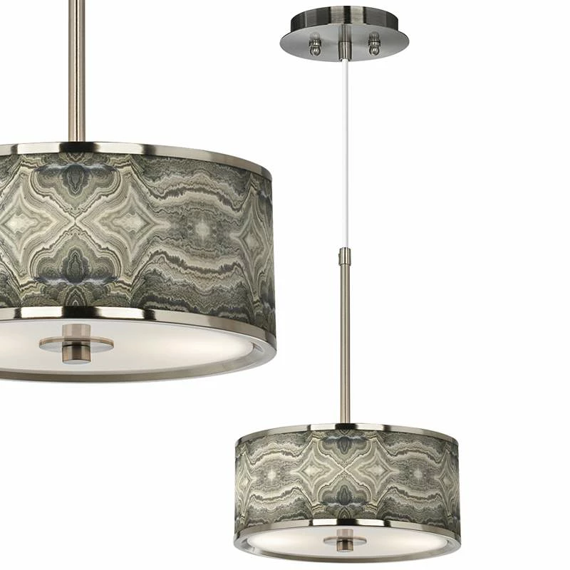 Sprouting Marble Giclee Glow 10 1/4" Wide Pendant Light 3 Sprouting Marble Giclee Glow 10 1/4" Wide Pendant Light