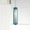AFX Spun 5"W Satin Nickel LED Mini Pendant With Steel Blue Glass 1 AFX Spun 5"W Satin Nickel LED Mini Pendant With Steel Blue Glass -Lighting Sales Shop spun 5 inchw satin nickel led mini pendant with steel blue glass 82h73cropped