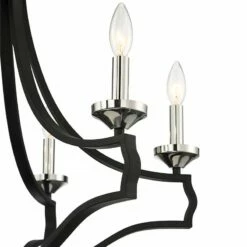 Stiffel Alanna 25 1/4" Black And Polished Nickel 6-Light Chandelier -Lighting Sales Shop stiffel alanna 25 and one quarter inch black and polished nickel 6 light chandelier 93v25views1