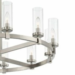 Stiffel Aron 36" Nickel 12-Light Wagon Wheel Ring Chandelier -Lighting Sales Shop stiffel aron 36 inch nickel 12 light wagon wheel ring chandelier 88h35views1