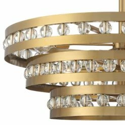 Stiffel Artyom 40" Wide Warm Gold 8-Light Crystal Ring Pendant -Lighting Sales Shop stiffel artyom 40 inch wide warm gold 8 light crystal ring pendant 508n0views1