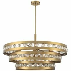Stiffel Artyom 40" Wide Warm Gold 8-Light Crystal Ring Pendant -Lighting Sales Shop stiffel artyom 40 inch wide warm gold 8 light crystal ring pendant 508n0views3