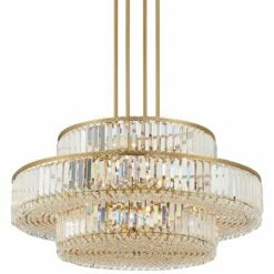 Stiffel Ella 32 1/2" Soft Gold And Crystal 16-Light Three-Tier Pendant 10 Stiffel Ella 32 1/2" Soft Gold And Crystal 16-Light Three-Tier Pendant -Lighting Sales Shop stiffel ella 32 and one half inch soft gold and crystal 16 light three tier pendant 033f0