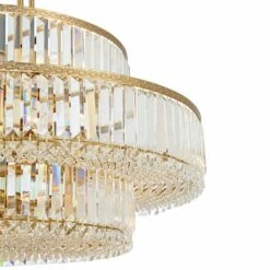 Stiffel Ella 32 1/2" Soft Gold And Crystal 16-Light Three-Tier Pendant 11 Stiffel Ella 32 1/2" Soft Gold And Crystal 16-Light Three-Tier Pendant -Lighting Sales Shop stiffel ella 32 and one half inch soft gold and crystal 16 light three tier pendant 033f0views1