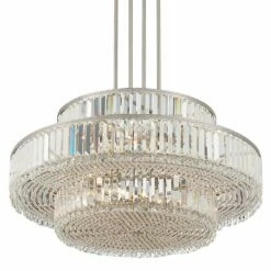 Stiffel Ella 32 1/2"Wide Nickel Crystal 16-Light Three-Tier Pendant -Lighting Sales Shop stiffel ella 32 and one half inchwide nickel crystal 16 light three tier pendant 032f0views3