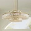Stiffel Ella 39 3/4" Wide Soft Gold Clear Crystal Pendant -Lighting Sales Shop stiffel ella 39 and three quarter inch wide soft gold clear crystal pendant 657k0cropped