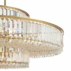Stiffel Ella 39 3/4" Wide Soft Gold Clear Crystal Pendant -Lighting Sales Shop stiffel ella 39 and three quarter inch wide soft gold clear crystal pendant 657k0views1