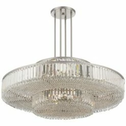 Stiffel Ella 39 3/4"Wide Brushed Nickel Clear Crystal 22-Light Pendant 15 Stiffel Ella 39 3/4"Wide Brushed Nickel Clear Crystal 22-Light Pendant -Lighting Sales Shop stiffel ella 39 and three quarter inchwide brushed nickel clear crystal 22 light pendant 656k0views5
