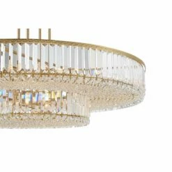 Stiffel Ella 40 1/4" Wide Soft Gold Clear Crystal Pendant -Lighting Sales Shop stiffel ella 40 and one quarter inch wide soft gold clear crystal pendant 659k0views1
