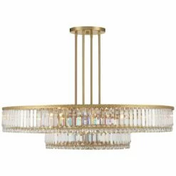 Stiffel Ella 40 1/4" Wide Soft Gold Clear Crystal Pendant -Lighting Sales Shop stiffel ella 40 and one quarter inch wide soft gold clear crystal pendant 659k0views4
