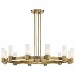 Stiffel Ennis 48" Wide Antique Brass 12-Light Ring Chandelier -Lighting Sales Shop stiffel ennis 48 inch wide antique brass 12 light ring chandelier 95r56views3