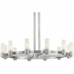 Stiffel Ennis 48" Wide Brushed Nickel 12-Light Ring Chandelier -Lighting Sales Shop stiffel ennis 48 inch wide brushed nickel 12 light ring chandelier 95r55