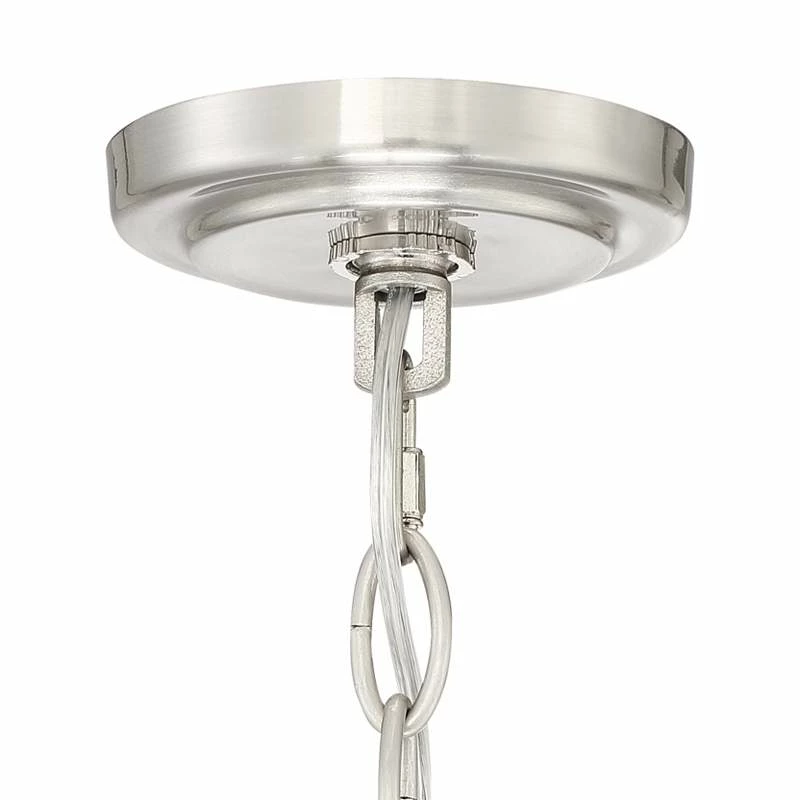 Stiffel Manhattan 30"W Brushed Nickel And Black 6-Light Chandelier 7 Stiffel Manhattan 30"W Brushed Nickel And Black 6-Light Chandelier - Image 5