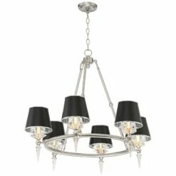 Stiffel Manhattan 30"W Brushed Nickel And Black 6-Light Chandelier 15 Stiffel Manhattan 30"W Brushed Nickel And Black 6-Light Chandelier -Lighting Sales Shop stiffel manhattan 30 inchw brushed nickel and black 6 light chandelier 78w97views5