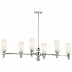Stiffel Talon 46 1/2" Wide Brushed Nickel 6-Light Chandelier -Lighting Sales Shop stiffel talon 46 and one half inch wide brushed nickel 6 light chandelier 86t63views2