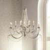 Strand 46" Wide Silver Leaf 12-Light Chandelier