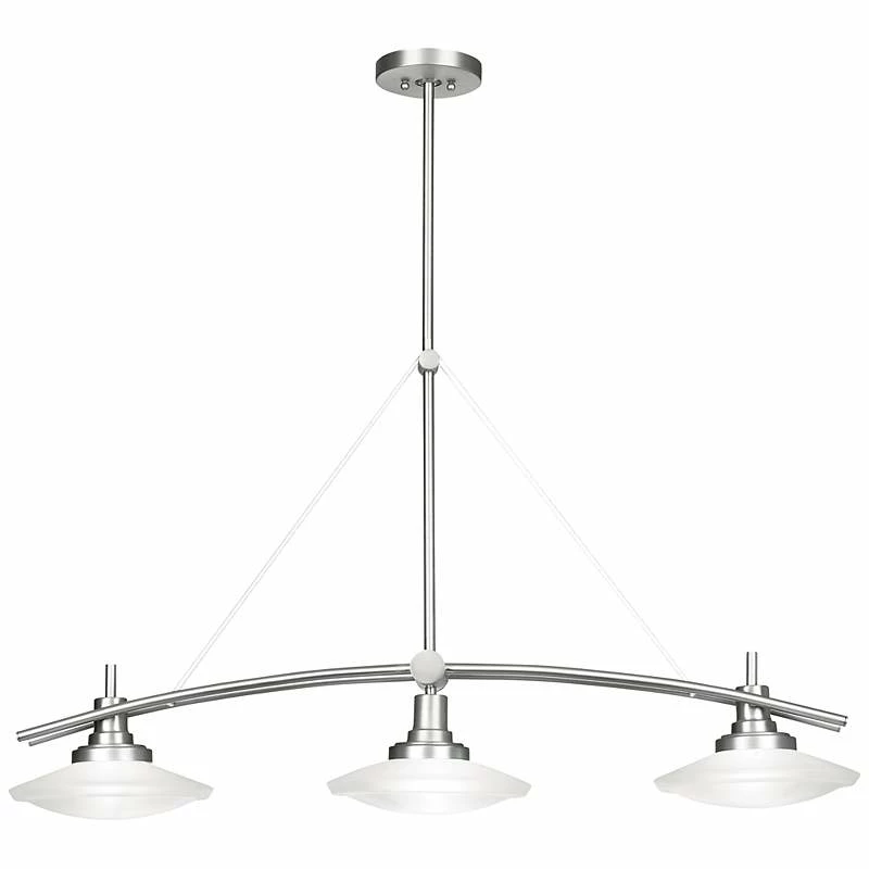 Structures Nickel 37 1/2" Wide 3-Light Island Chandelier 5 Structures Nickel 37 1/2" Wide 3-Light Island Chandelier - Image 3