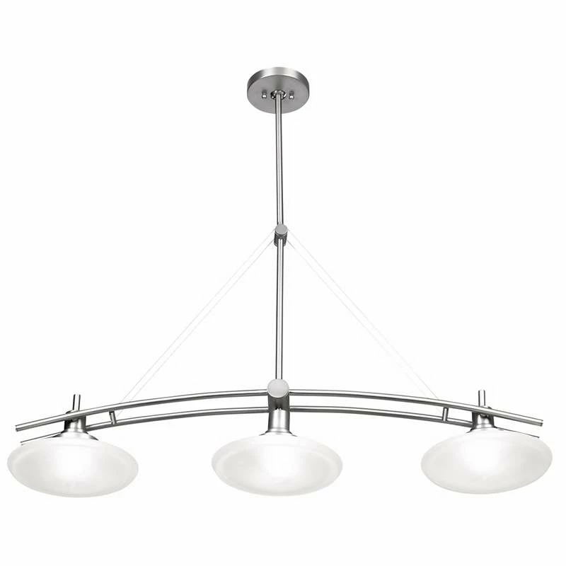 Structures Nickel 37 1/2" Wide 3-Light Island Chandelier 7 Structures Nickel 37 1/2" Wide 3-Light Island Chandelier - Image 5