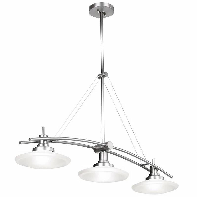 Structures Nickel 37 1/2" Wide 3-Light Island Chandelier 8 Structures Nickel 37 1/2" Wide 3-Light Island Chandelier - Image 6