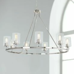 Studio 5 45" Wide Polished Nickel 9-Light Chandelier