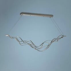 Surge 48" Wide Nickel Linear Pendant Light
