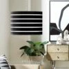 Swag Style Bold Black Stripe Shade Plug-In Chandelier 1 Swag Style Bold Black Stripe Shade Plug-In Chandelier -Lighting Sales Shop swag style bold black stripe shade plug in chandelier 27f84cropped