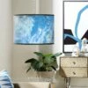 Swag Style Ultrablue Giclee Shade Plug-In Chandelier 2 Swag Style Ultrablue Giclee Shade Plug-In Chandelier -Lighting Sales Shop swag style ultrablue giclee shade plug in chandelier 55f35cropped