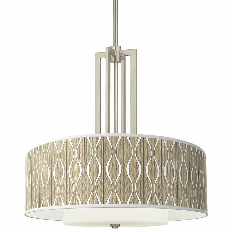 Swell Carey 24" Brushed Nickel 4-Light Chandelier 3 Swell Carey 24" Brushed Nickel 4-Light Chandelier