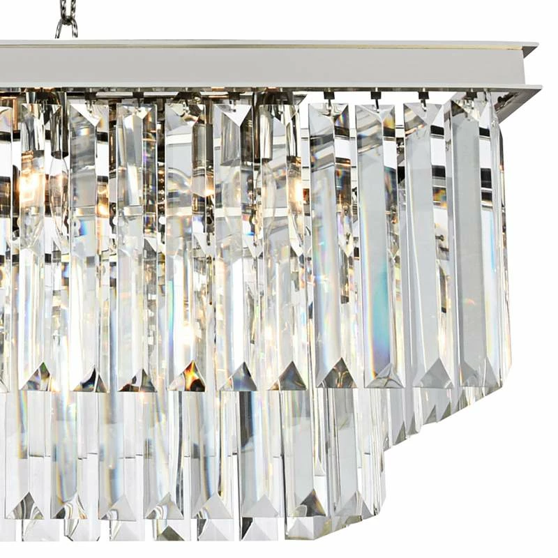 Sydney 40"W Nickel And Crystal Kitchen Island Light Pendant 5 Sydney 40"W Nickel And Crystal Kitchen Island Light Pendant - Image 3