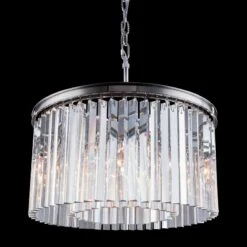Sydney Polished Nickel 26" Wide Crystal Pendant Light 5 Sydney Polished Nickel 26" Wide Crystal Pendant Light -Lighting Sales Shop sydney polished nickel 26 inch wide crystal pendant light 1j730