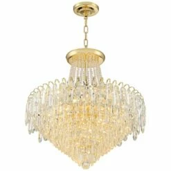 Talia 22 1/4" Wide Gold And Crystal 13-Light Chandelier 15 Talia 22 1/4" Wide Gold And Crystal 13-Light Chandelier -Lighting Sales Shop talia 22 and one quarter inch wide gold and crystal 13 light chandelier 78t20views5