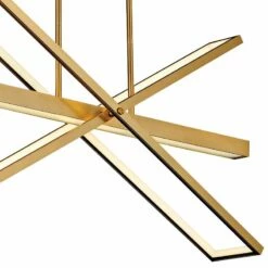Tangent 36" Wide Lacquered Brass 4-Light LED Pendant Light -Lighting Sales Shop tangent 36 inch wide lacquered brass 4 light led pendant light 86n15views1