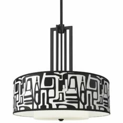 Tempo Carey 24" Black 4-Light Chandelier