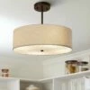 Textile™ Classic 18"W Bronze Cream Drum Pendant Light 1 Textile™ Classic 18"W Bronze Cream Drum Pendant Light -Lighting Sales Shop textile classic 18 inchw bronze cream drum pendant light 85v26cropped