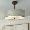 Textile™ Classic 18"W Bronze Gray Drum Pendant Light -Lighting Sales Shop textile classic 18 inchw bronze gray drum pendant light 85v28cropped
