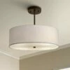 Textile™ Classic 18"W Bronze White Drum Pendant Light -Lighting Sales Shop textile classic 18 inchw bronze white drum pendant light 85v30cropped