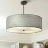 Textile™ Classic 24"W Bronze Gray Drum Pendant Light -Lighting Sales Shop textile classic 24 inchw bronze gray drum pendant light 85v22cropped