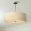 Textile™ Classic 36"W Bronze Cream Drum Pendant Light 2 Textile™ Classic 36"W Bronze Cream Drum Pendant Light -Lighting Sales Shop textile classic 36 inchw bronze cream drum pendant light 85t87cropped