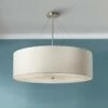 Textile™ Classic 36"W Nickel White Drum Pendant Light 2 Textile™ Classic 36"W Nickel White Drum Pendant Light -Lighting Sales Shop textile classic 36 inchw nickel white drum pendant light 85t97cropped