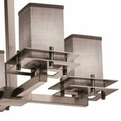 Textile™ 25" Wide Nickel Gray 4-Light LED Chandelier -Lighting Sales Shop textile trade 25 inch wide nickel gray 4 light led chandelier 93v64views1