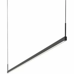 Thin-Line 72"W Black Two-Sided LED Kitchen Island Pendant