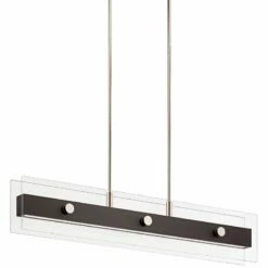 Tig 43 1/2" Wide Walnut LED Kitchen Island Light Chandelier -Lighting Sales Shop tig 43 and one half inch wide walnut led kitchen island light chandelier 75d17views1